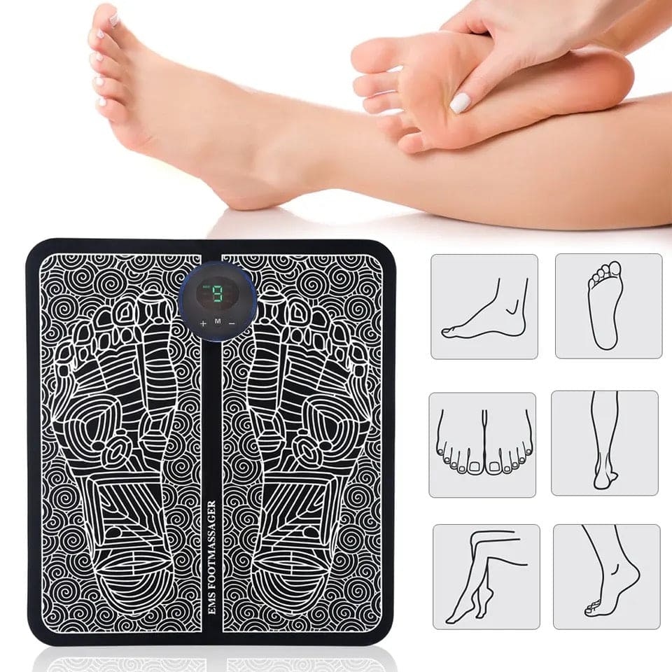 Electric EMS Foot Massager, Foldable Electric Foot Massage Mat, Acupressure Mat, Muscle Stimulation Foot Massager, Physiotherapy Foot Massager Pad, Leg Detox Spa Mat Electric EMS Foot Massager, Foldable Electric Foot Massage Mat, Acupressure Mat, Muscle Stimulation Foot Massager, Physiotherapy Foot Massager Pad, Leg Detox Spa Mat